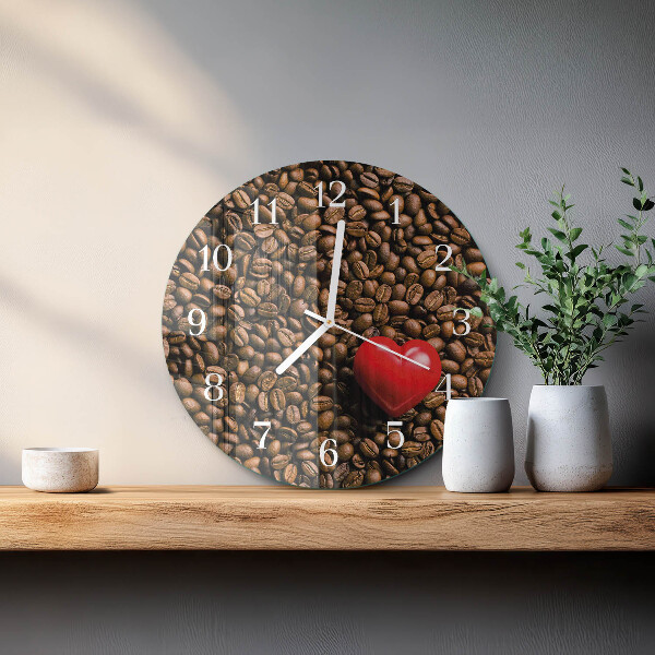 Horloge ronde Café en grains