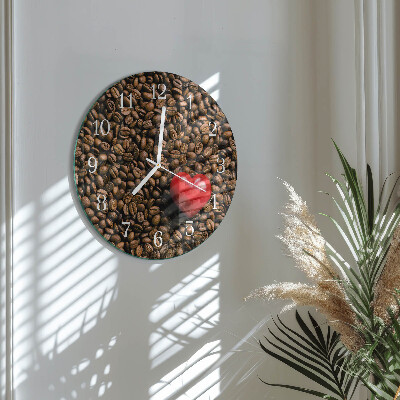 Horloge ronde Café en grains
