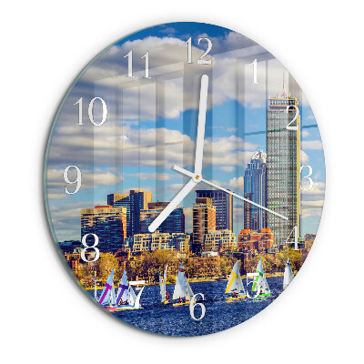 Horloge ronde Voiliers