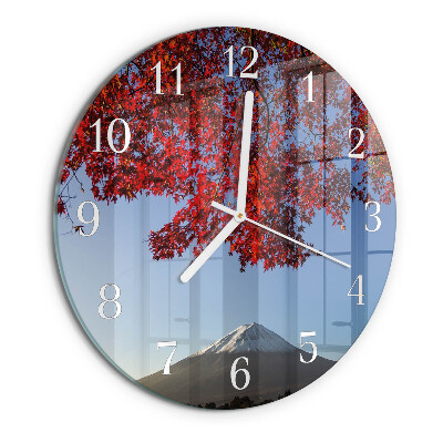 Horloge ronde Feuilles de montagne
