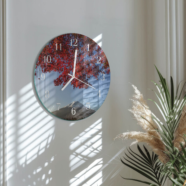 Horloge ronde Feuilles de montagne