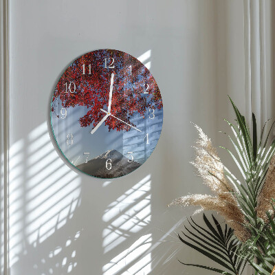 Horloge ronde Feuilles de montagne
