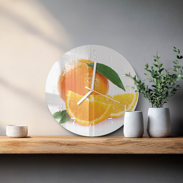 Horloge ronde Oranges