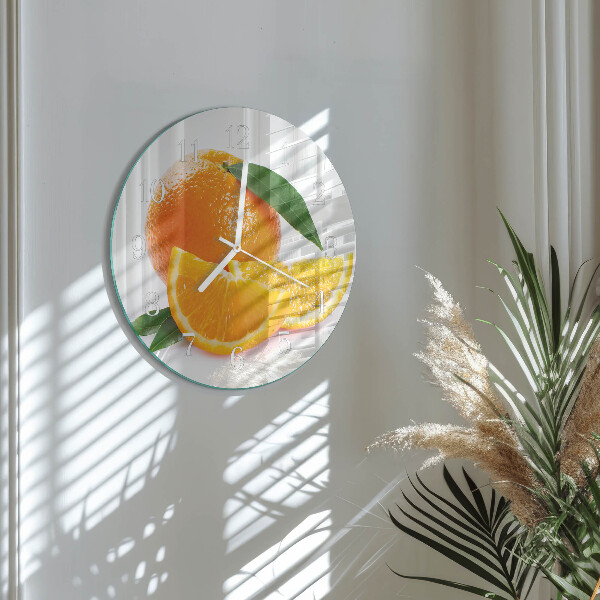 Horloge ronde Oranges