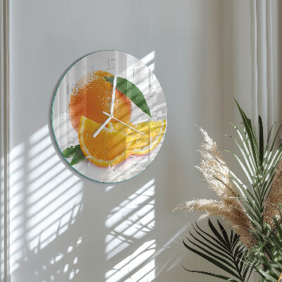 Horloge ronde Oranges