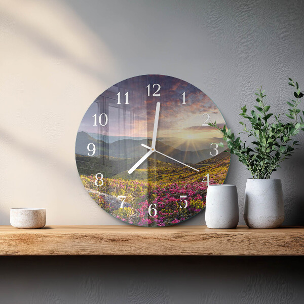 Horloge ronde Paysage