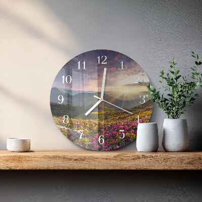 Horloge ronde Paysage