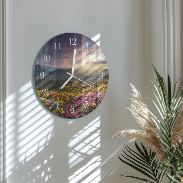 Horloge ronde Paysage