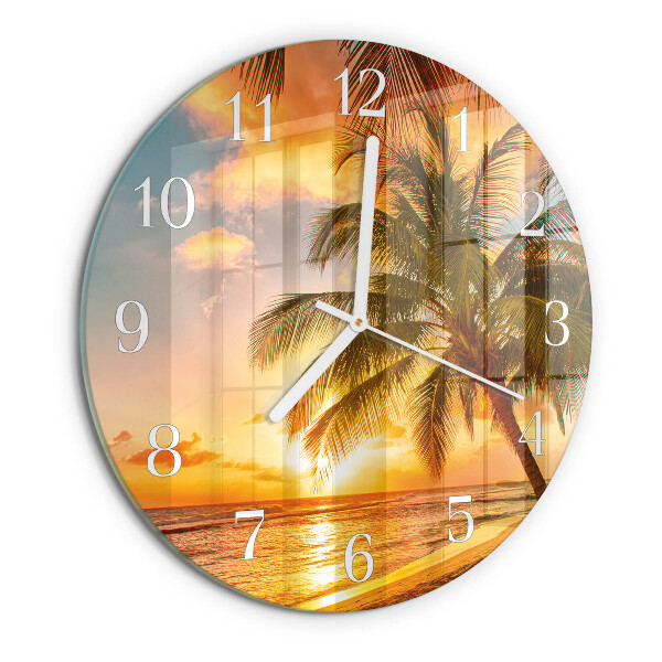 Horloge ronde Coucher de soleil