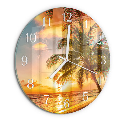 Horloge ronde Coucher de soleil