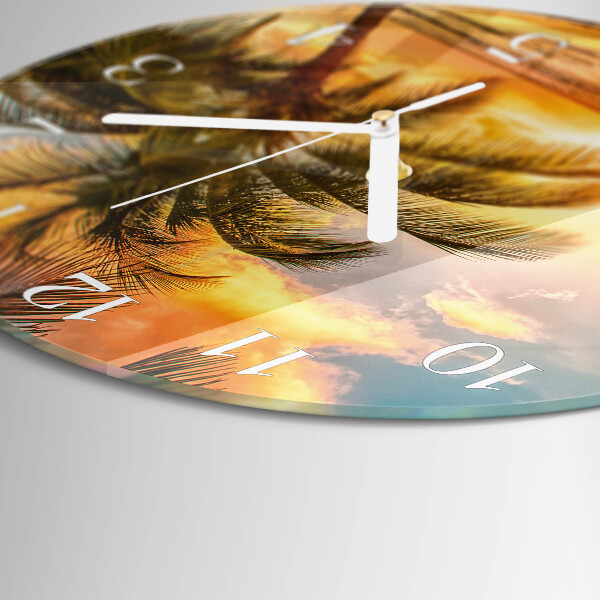 Horloge ronde Coucher de soleil