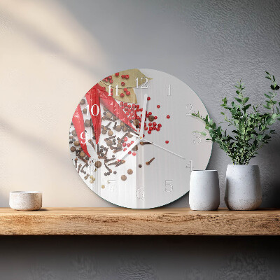 Horloge ronde Poivron rouge