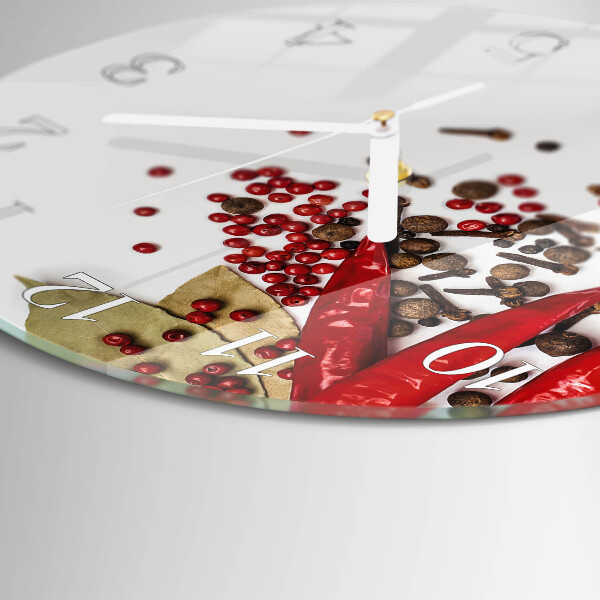 Horloge ronde Poivron rouge