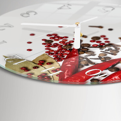 Horloge ronde Poivron rouge