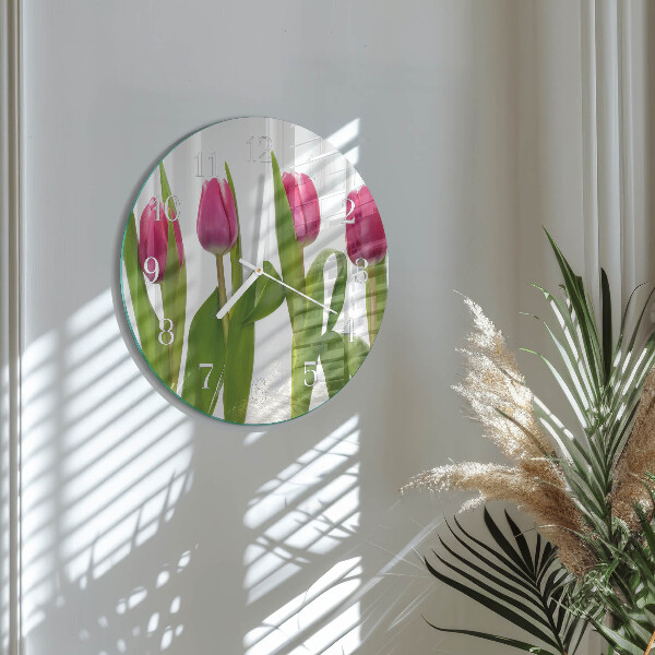 Horloge ronde Tulipes