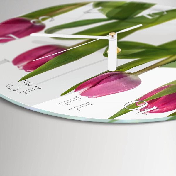 Horloge ronde Tulipes
