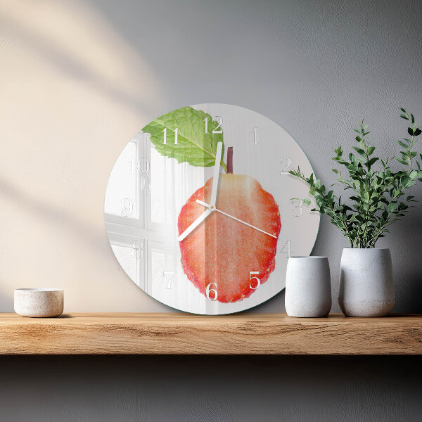 Horloge ronde Fraise