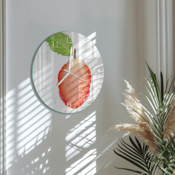 Horloge ronde Fraise