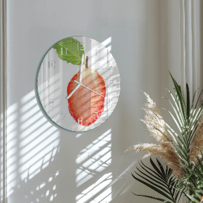 Horloge ronde Fraise