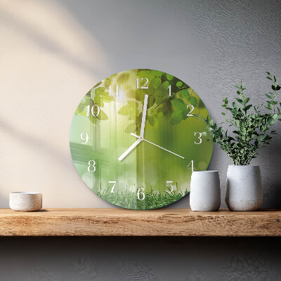 Horloge ronde Printemps