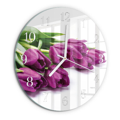 Horloge ronde Tulipes