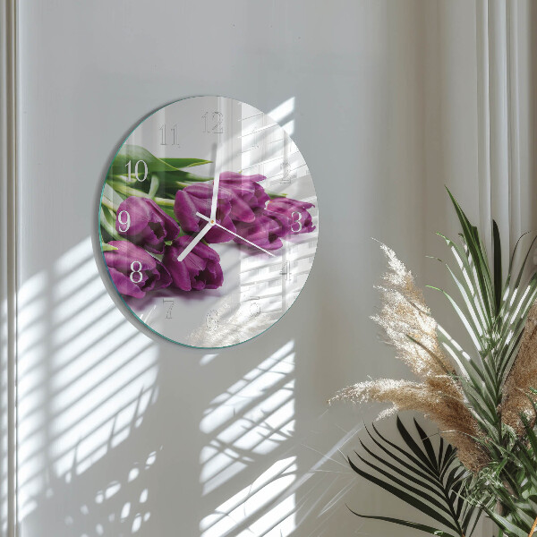 Horloge ronde Tulipes