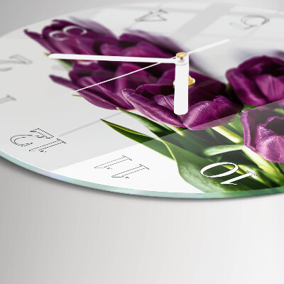 Horloge ronde Tulipes
