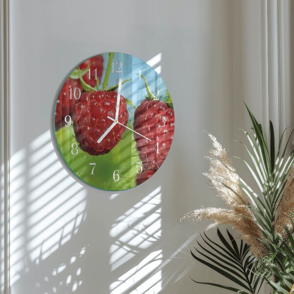Horloge ronde Framboises