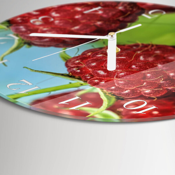 Horloge ronde Framboises