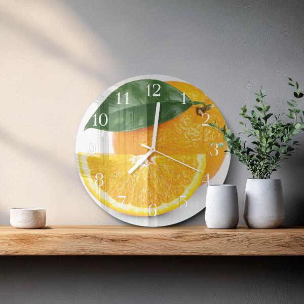 Horloge ronde Oranges