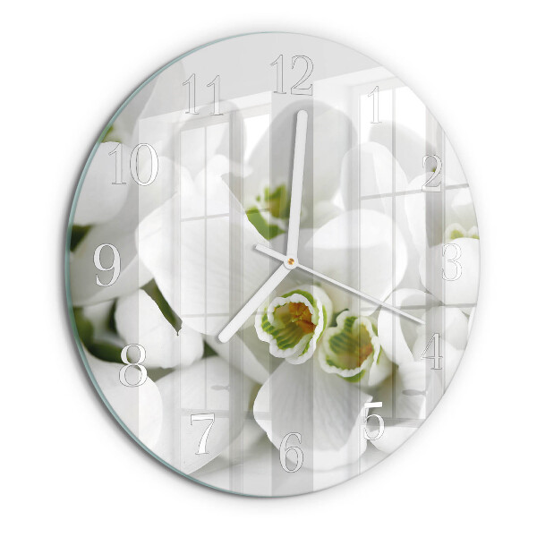 Horloge ronde Fleurs