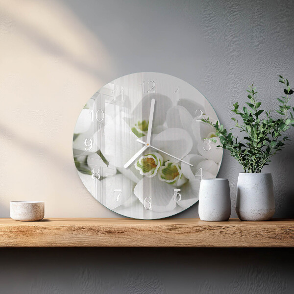 Horloge ronde Fleurs