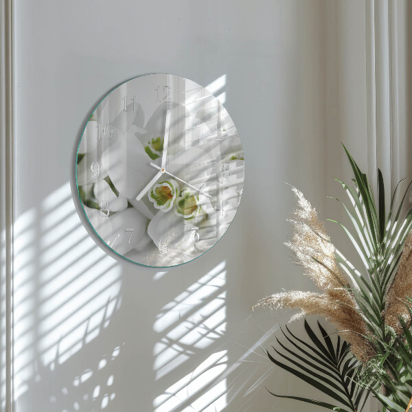 Horloge ronde Fleurs