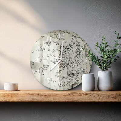 Horloge ronde Gouttes