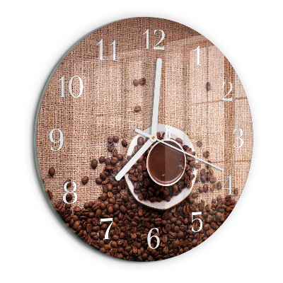 Horloge ronde Café en grains