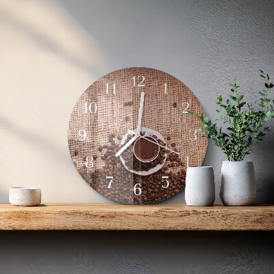 Horloge ronde Café en grains