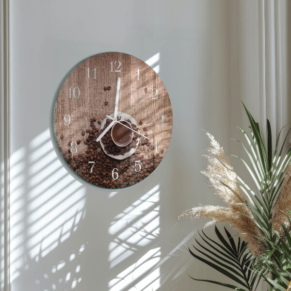 Horloge ronde Café en grains