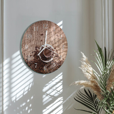 Horloge ronde Café en grains