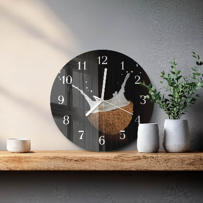 Horloge ronde Noix de coco