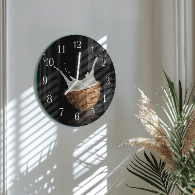 Horloge ronde Noix de coco