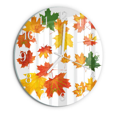 Horloge ronde Feuilles