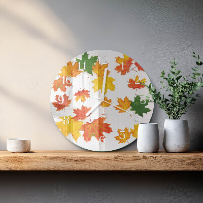 Horloge ronde Feuilles