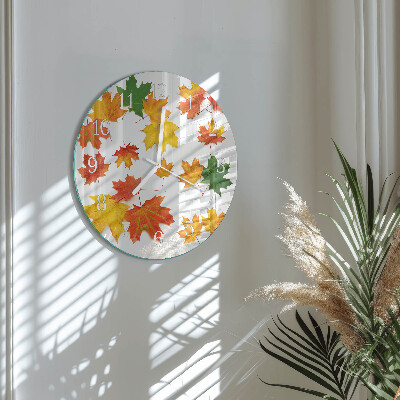 Horloge ronde Feuilles