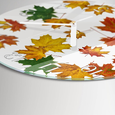 Horloge ronde Feuilles