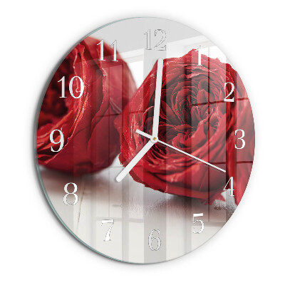 Horloge ronde Fleurs
