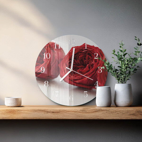 Horloge ronde Fleurs