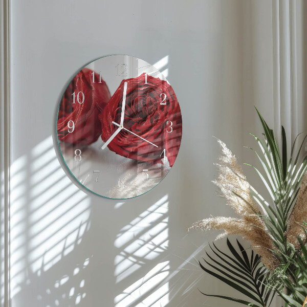 Horloge ronde Fleurs