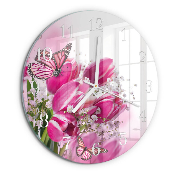 Horloge ronde Papillon
