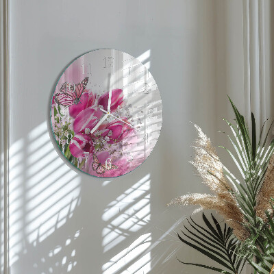 Horloge ronde Papillon
