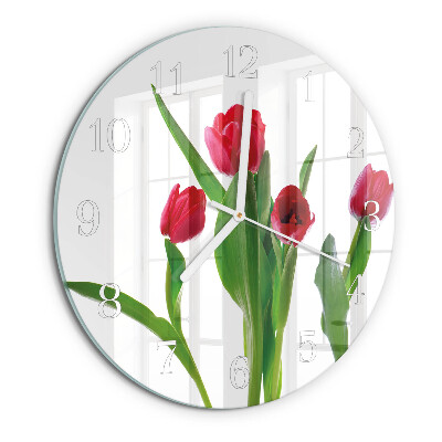 Horloge ronde Tulipes